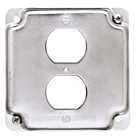 sqaure junction box cover plate 4 in|4x4 single outlet cover plate.